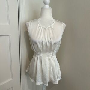 Mango Ivory Sleeveless Blouse